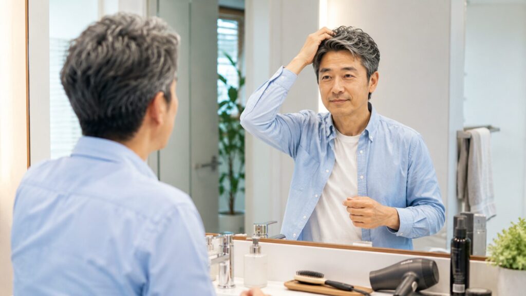 自宅でできる髪型のチェック