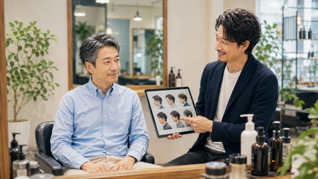 50代男性は髪型を美容室で相談するのがおすすめ